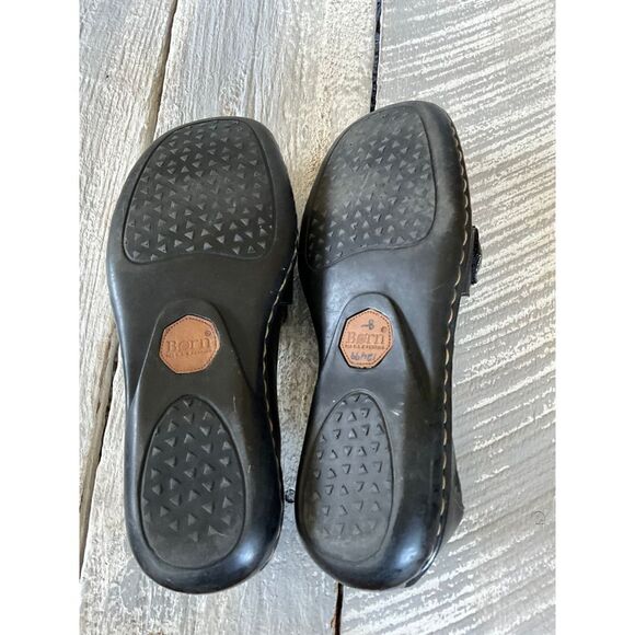 Born Women's Size 7/38 Black Leather Loafers with Buckle Strap Casual - Picture 5 of 6